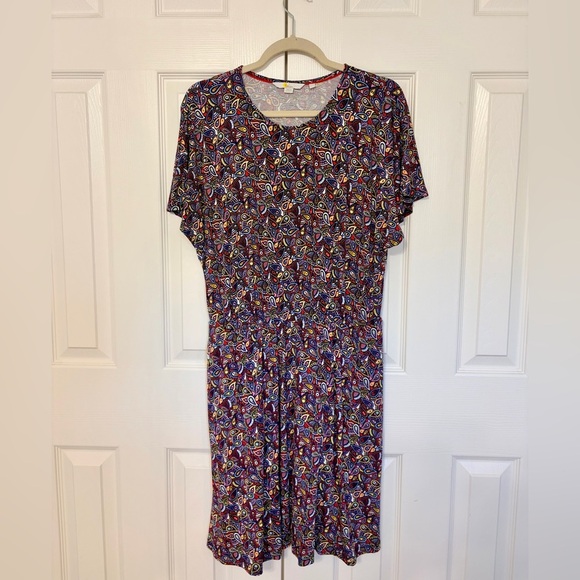 Boden Dresses & Skirts - BODEN Short Sleeve Paisley Multicolor Jersey Dress with Pockets 12P